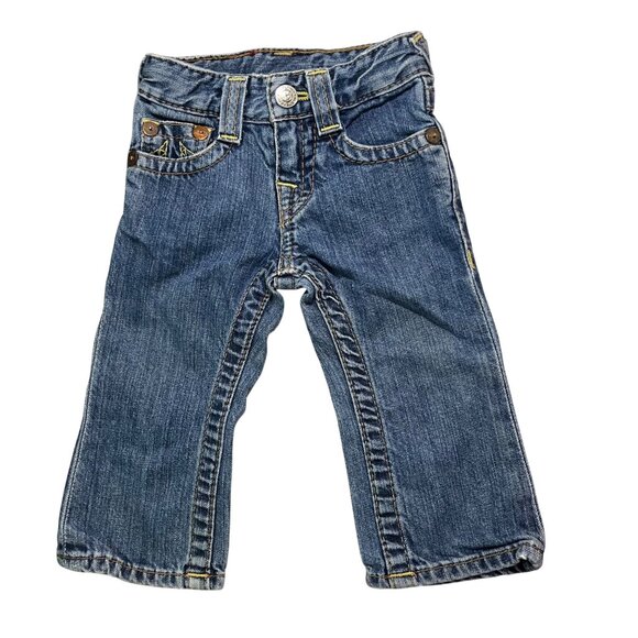 True Religion baby jeans 6-12 month blue medium wash Baby Billy - Picture 1 of 7
